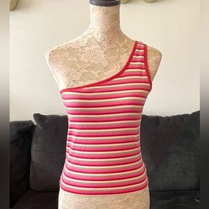 NWT Cotton:On Striped 1-Shoulder Fashion Top